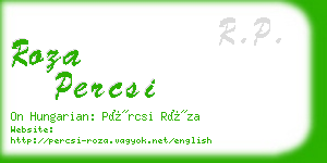 roza percsi business card